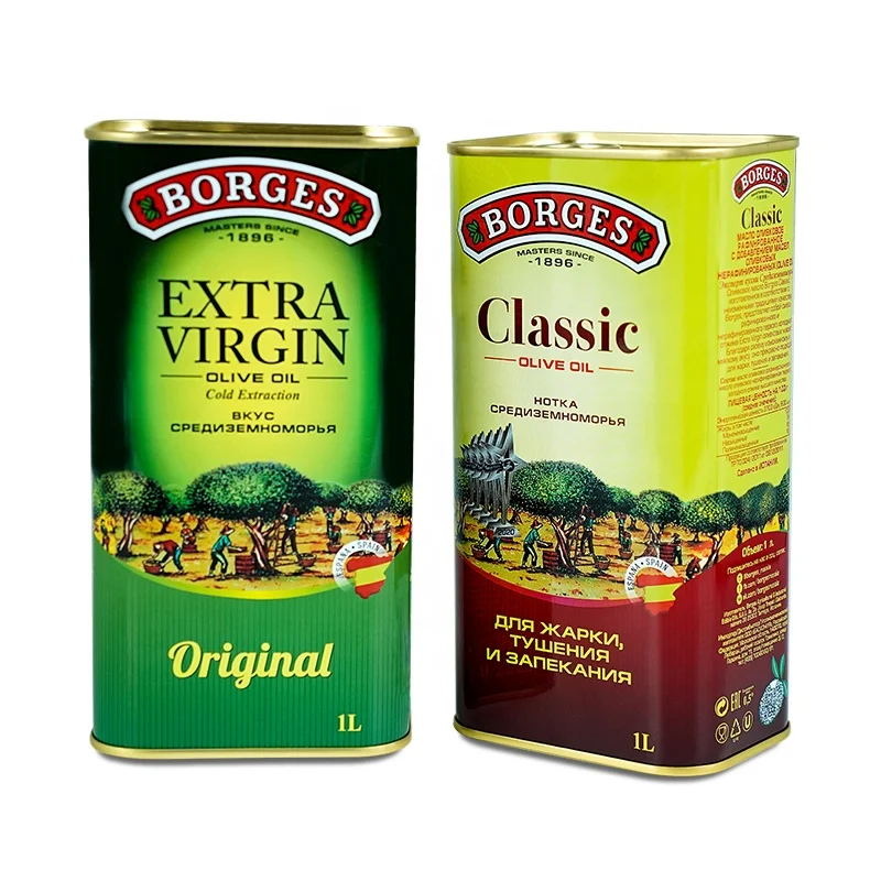 Empty Can 500ml Metal Liquid Packaging Container Oil Tin Box Olive Oil Can Paint Metal Packaging Tin Can With Lid