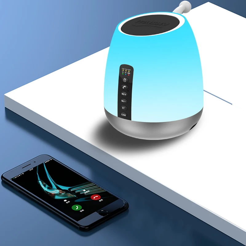  Интеллектуальный бас Hifi Bluetooth динамик светодиодные лампы настольная