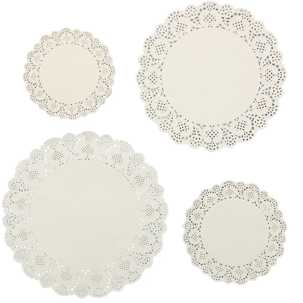 7.5 inches High Quality Popular Lace Paper Doily Greaseproof Disposable Paper Table Mats Food Grade Paper Doilies 200pcs