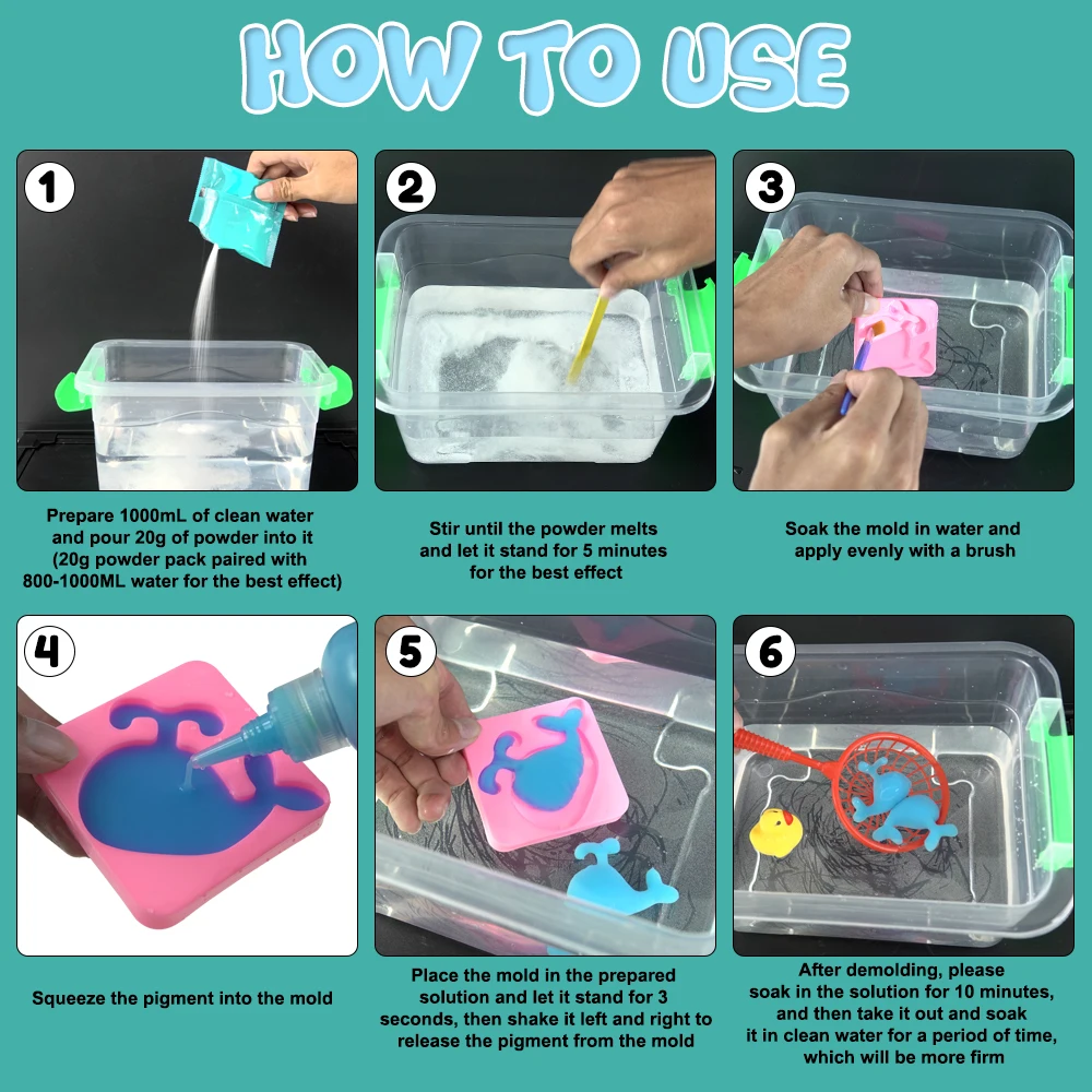 KHY DIY Magical Set Creation Toy Animal Gel 3D Handmade Magic Gels Water Elf Kit