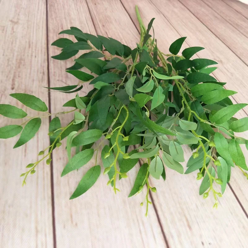 Artificial Tree Leaves with 55cm Long stems for wedding party home decoration