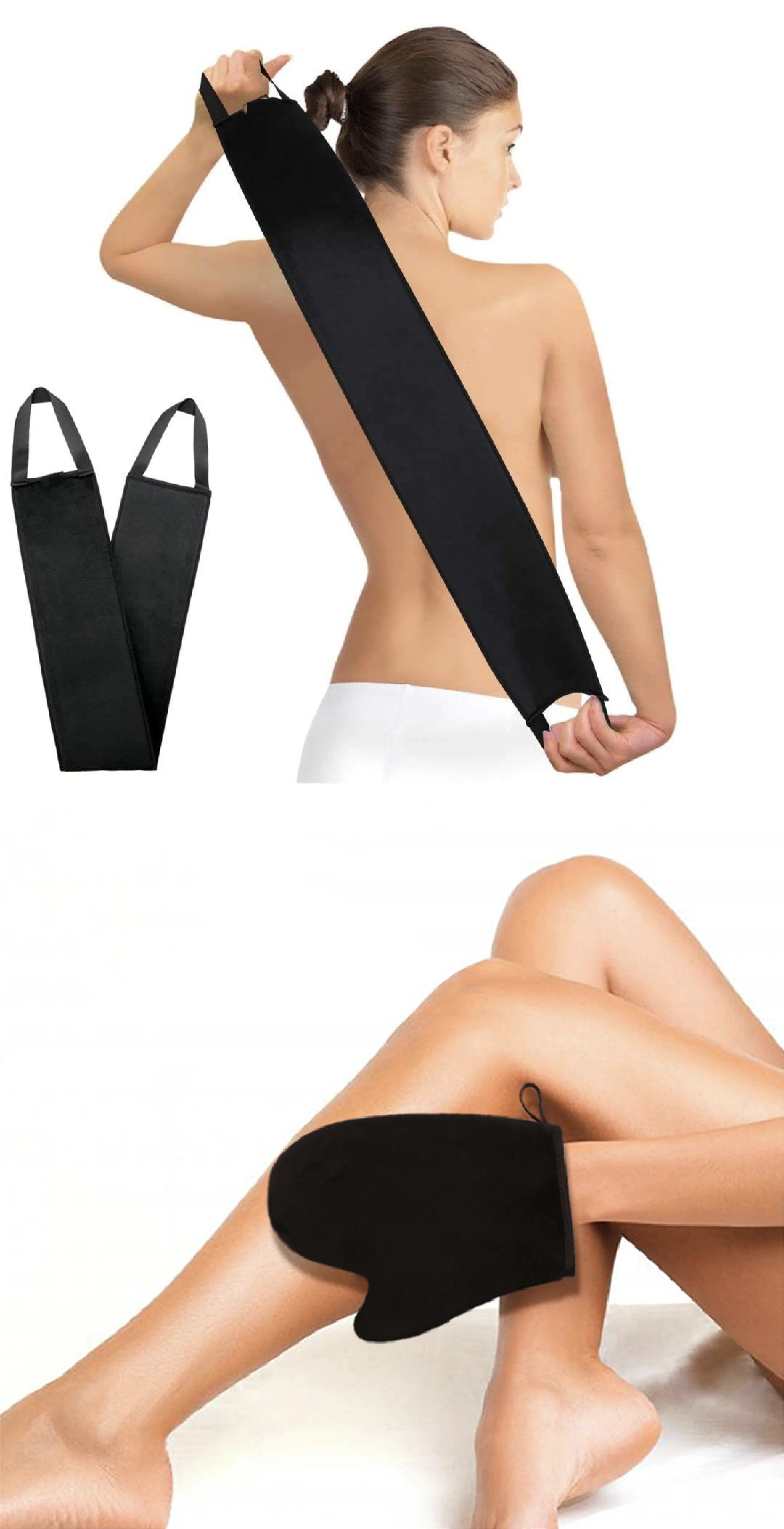 Waterproof Self Tanner Applicator Mitt Sunless Velvet Tanning Mitt With Thumb With Elastic Wristband