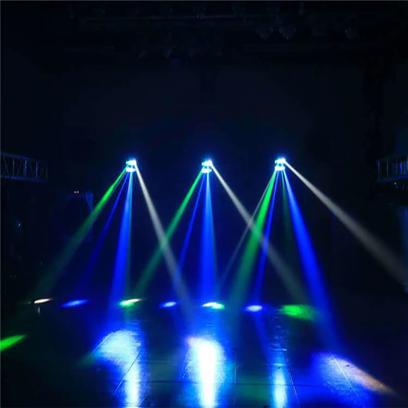 8x3W LED DJ RGBW Sound Activated DMX-512 Control Lighting Spider Beam Moving Head Stage Light for Party Pub Disco Show Wedding