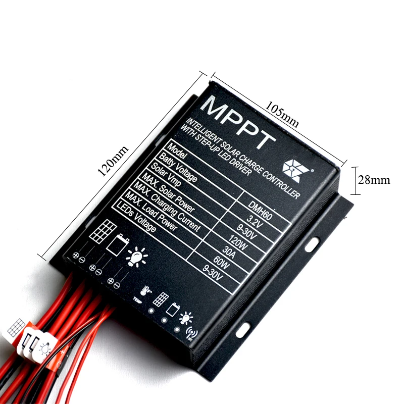 3.2v 30A High-end Solar Charge Controller for Solar Panel MPPT Solar Street Light Charge Controller Regulator