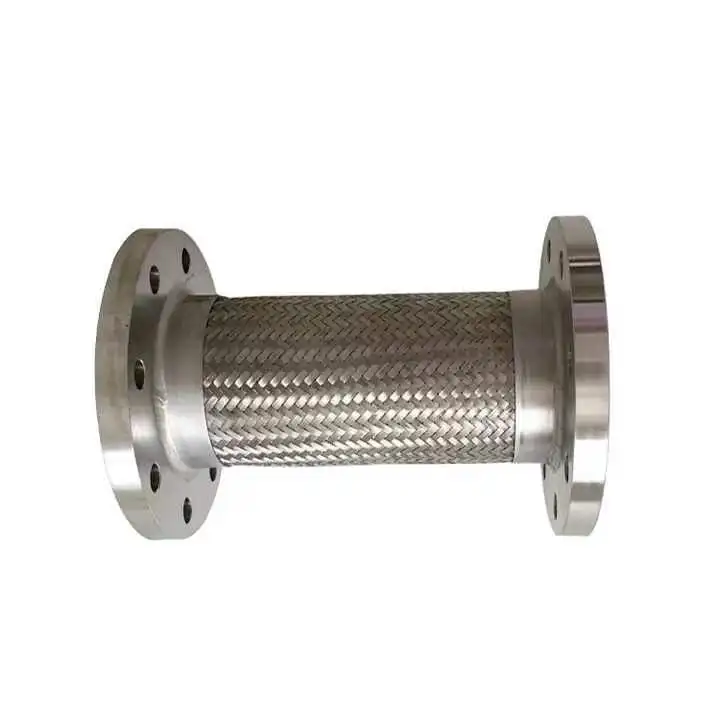Stainless Steel Wire Braided Flexible Expansion Joint Corrugated Metal Hose With Flange
