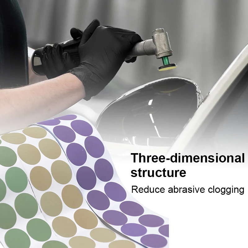 36mm Adhesive Abrasive Disc roll 2000 Grit Film Sanding Disc Roll Trizact 466LA Silicon Carbide PSA Sand Disc For Industrial Use
