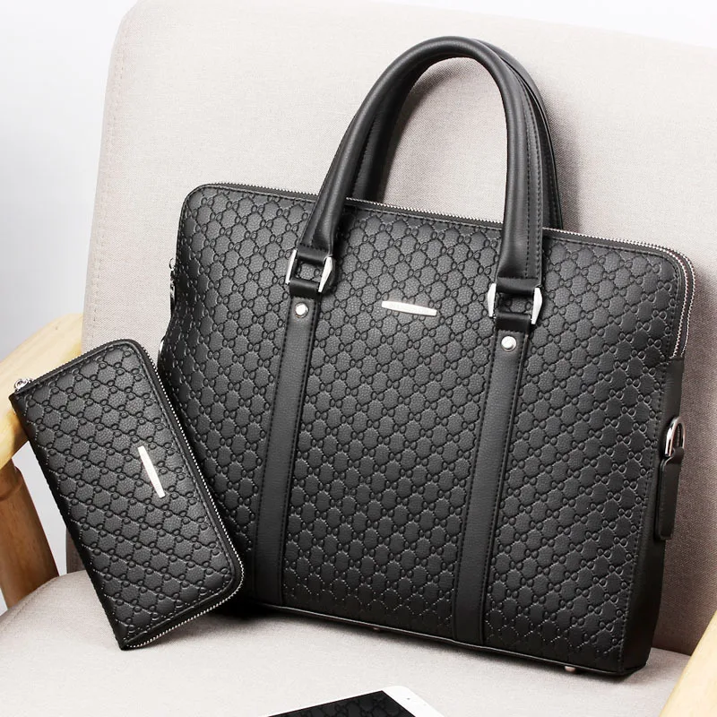 Office Single Shoulder Cross Bag PU Leather Briefcase Business Bag Briefcase for Man
