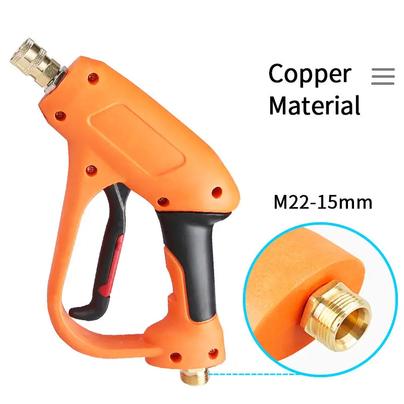 SPS Water Pressure Gun Water Spray Long Foam Lance With 5 Color Nozzles Orange High Carwash Gun