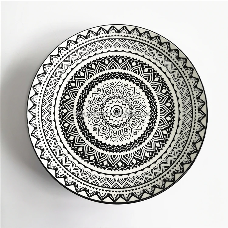 Giant Ramadan Kareem Dinner Set Dinnerware Luxury Porcelain Plates 2021 Party Food Serving Modern Ceramic Plate Dish Sustainable