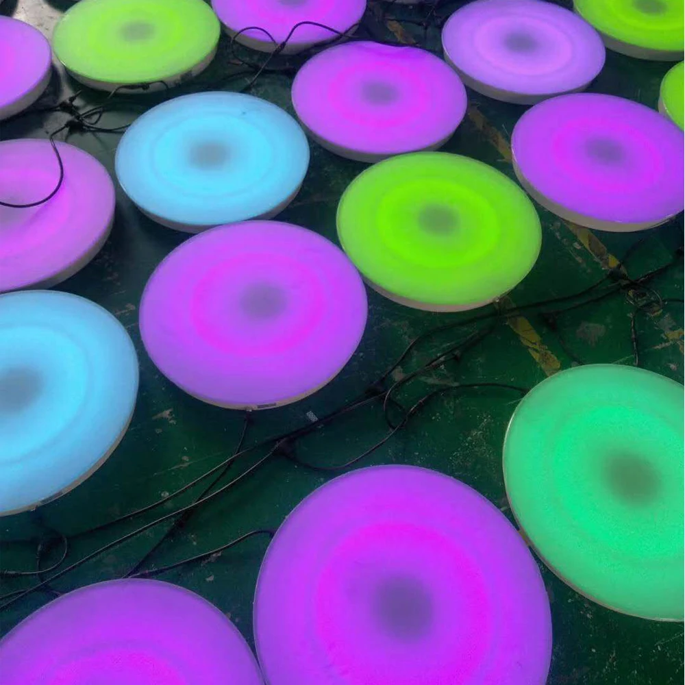  50x50 см квадратные светильники из закаленного стекла кирпичные RGB разноцветные для танцпола украшения
