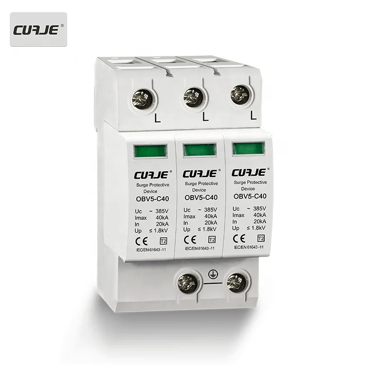 hot selling 220V Class II lightning absorber OBV1-C40 electrical arrester  surge arrester made in china