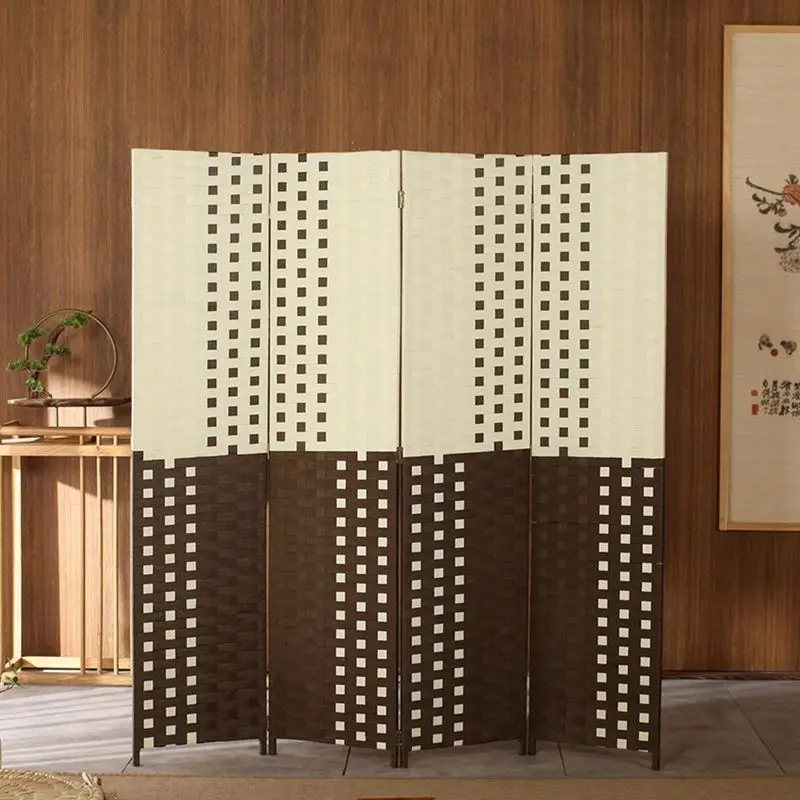 Folding Partition Screen Rattan Room Divider Screen Room Divider Screens & Room Dividers