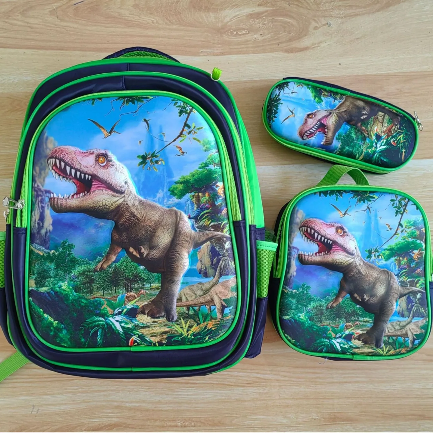 High Quality Interior Double Anime Pattern Large Capacity School Bag Durable Multi-compartment School Backpack for Boys Girls