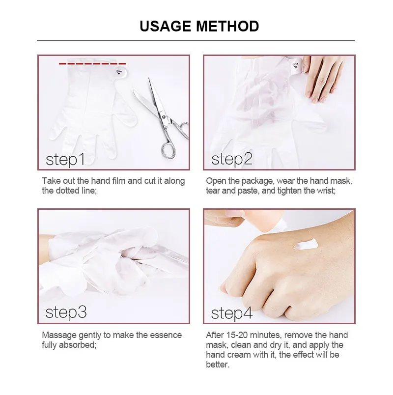 OEM Private Label Skin Care Whitening Hand Mask Hand Whitening Mask Nourishing Hand Mask