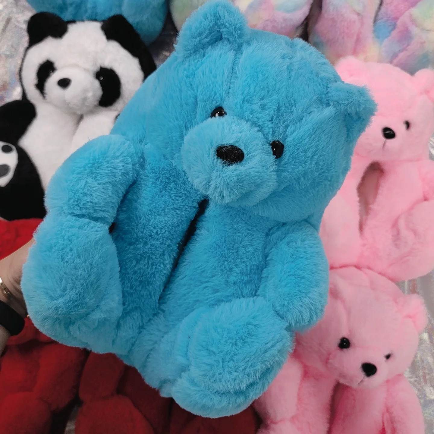 
Factory direct sales Teddy Bear Slippers new arrivals fuzzy house slippers 