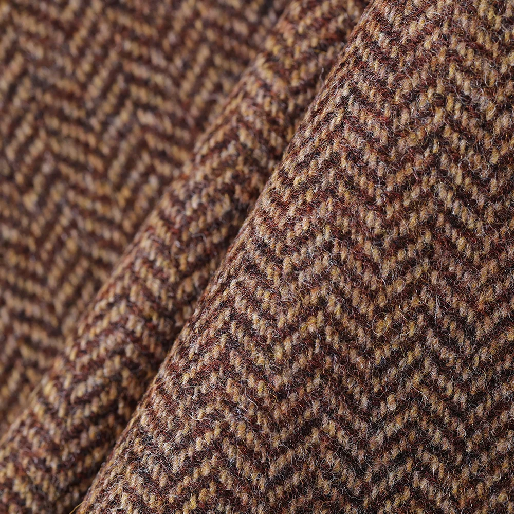 High Quality Yarn Dyed Woven Wool Fabric Factory Stock Worsted 100% Wool Fabric for Men Suit