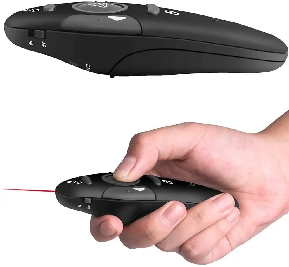 Wireless Presenter Remote Radio Frequency 2.4GHz USB Remote Control for Presentation PowerPoint Presentation clicker for Mac/Key