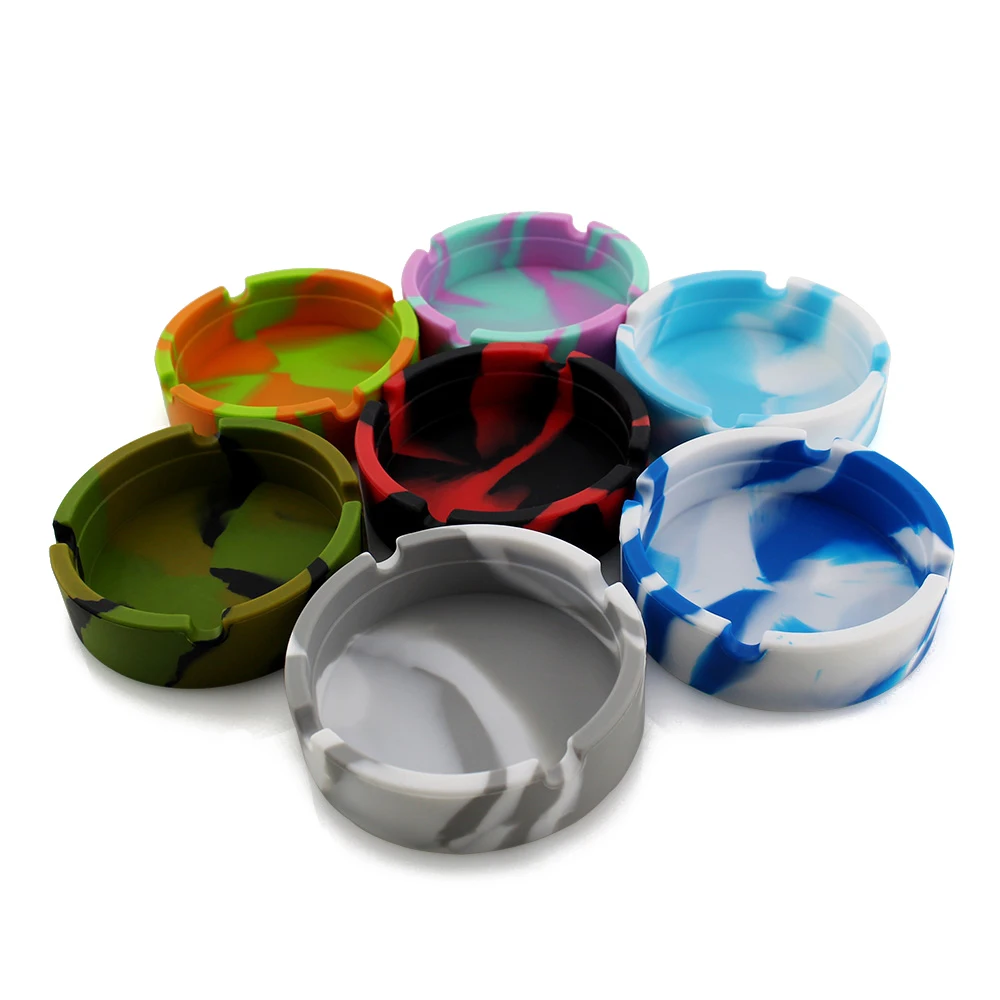 Custom  heat resistance silicone cigar ash tray ashtray cigarettes Silicone Ashtray