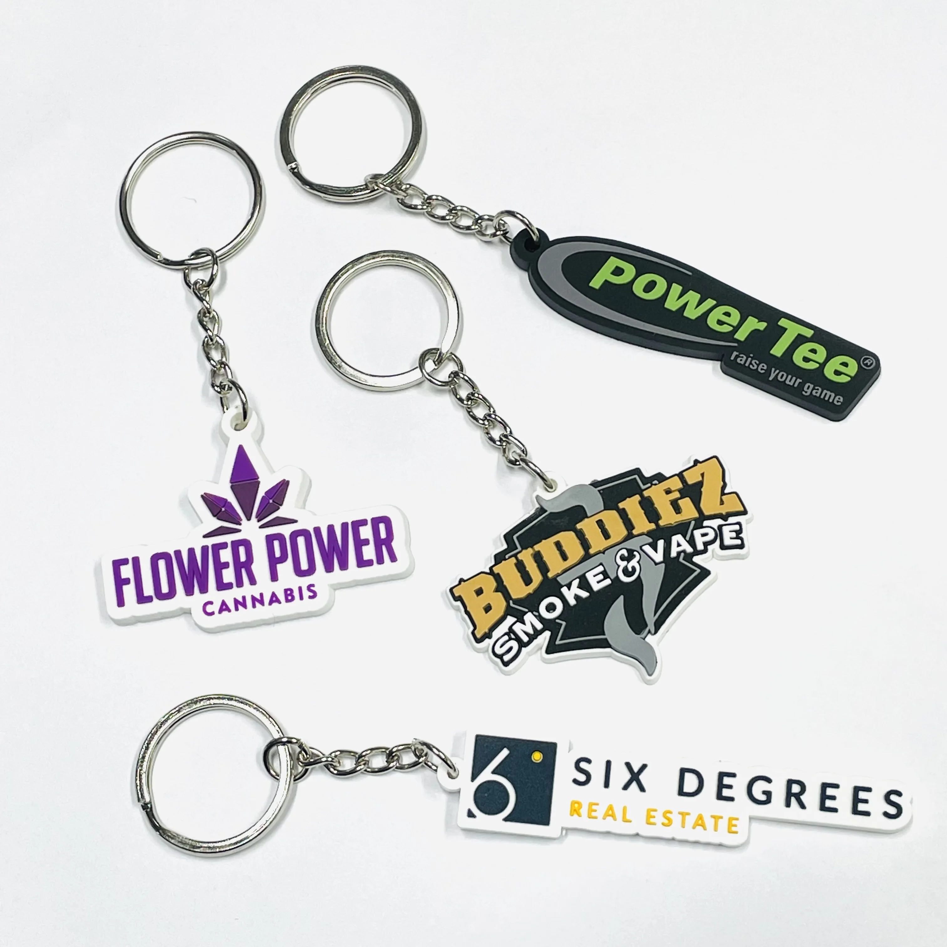 2024 Custom Soft PVC Key Chain Soft Rubber Silicone 2D/3D Rubber PVC Keychain With Your Logo Name
