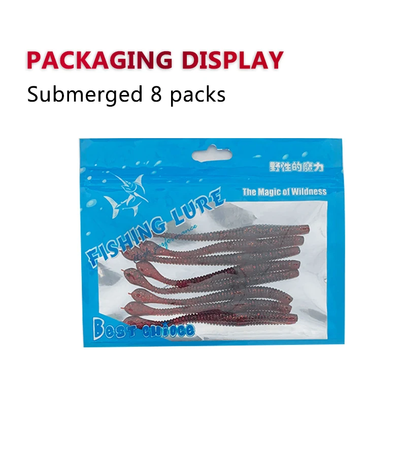 Lifelike Red Worms Soft Bait Simulation Earth Worm Floating Artificial Fishing Soft Lures Worm