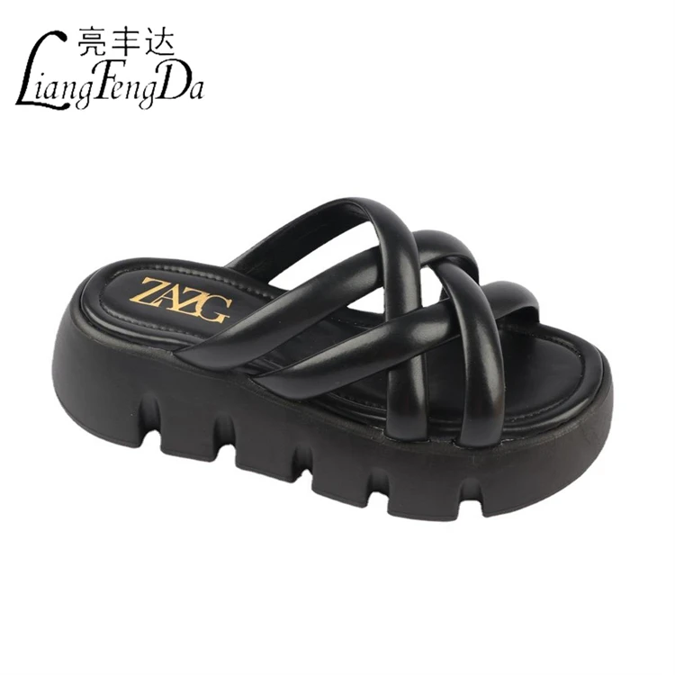 designer sandals Custom Logo Outdoor Slides Slippers for Women Soft Think Bottom Ladies Slippers Sandales-femme- PVC Custom Packing PU 600 Pairs
