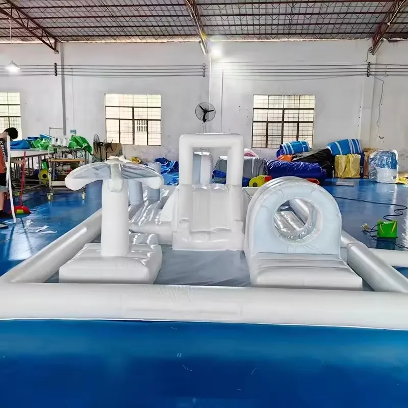 Commerical PVC Inflatable Water Park Water Pool Water Slide Splash Pad for Summer rental