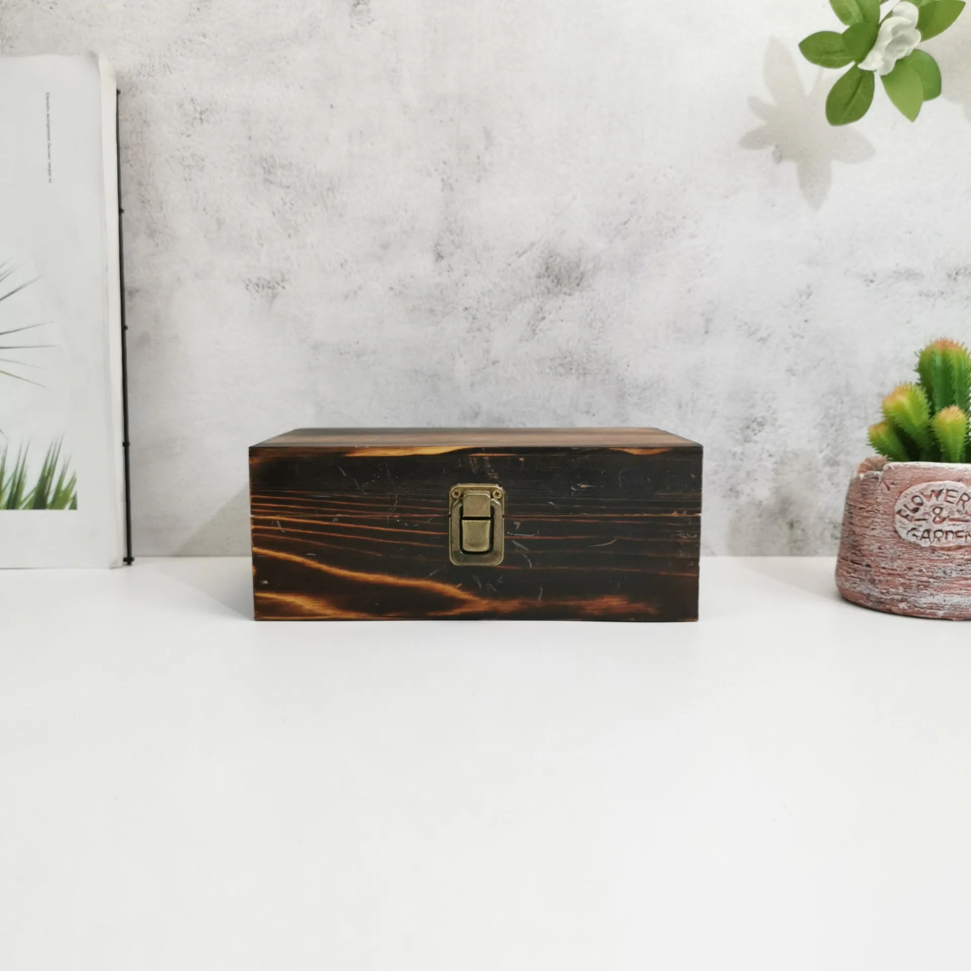 Custom Logo In Bulk Square Luxury Fancy Small Ring Jewelry Gift Packaging Storage Hinges Wood Crafts Wooden Box