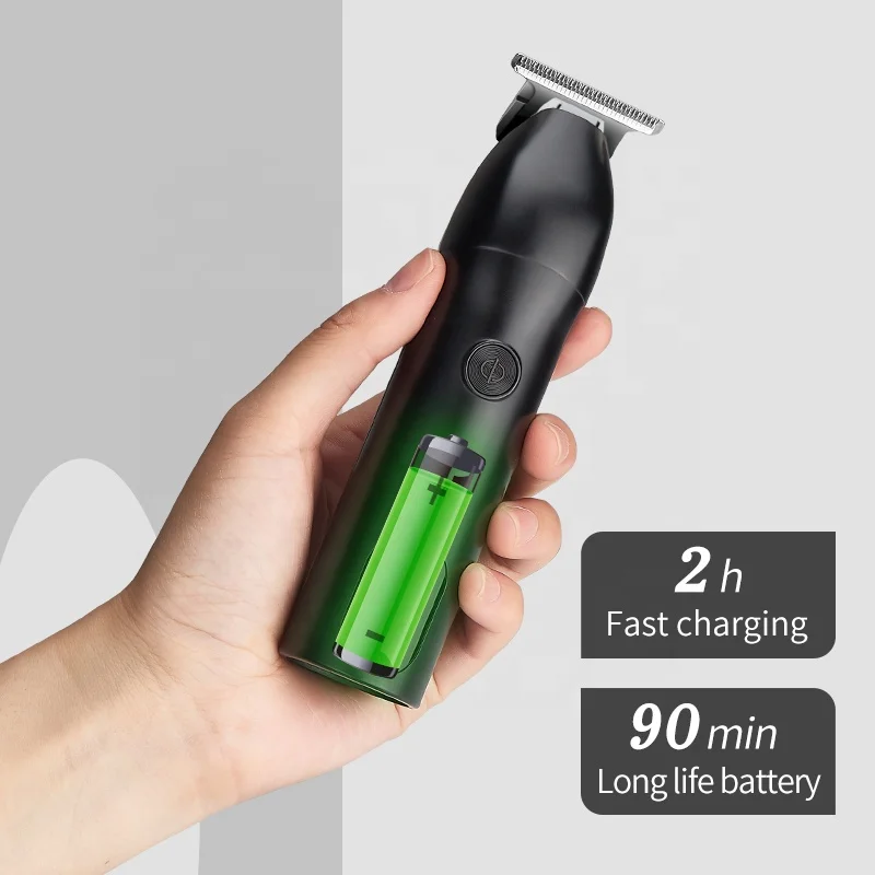 New Design Barber High Quality Metal Hair Trimmer Household LED Display Electric Hair Clipper with 5 Different Combs