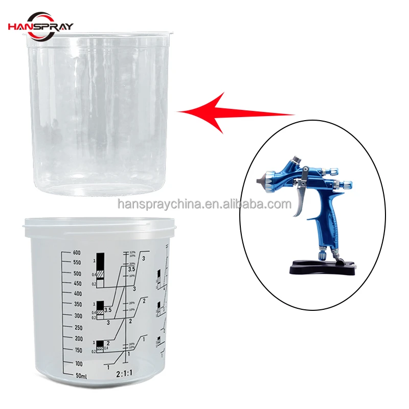 Пластиковые микс-чашки для краски taza de pistola pulverted автомобильный микс чашка ps 600 мл