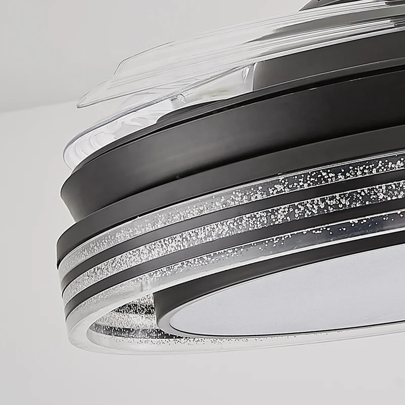 Y007A Modern remote control 42 inch bladeless 220v  ceiling fans with lights lamp led designer luz con ventilador oculto techo