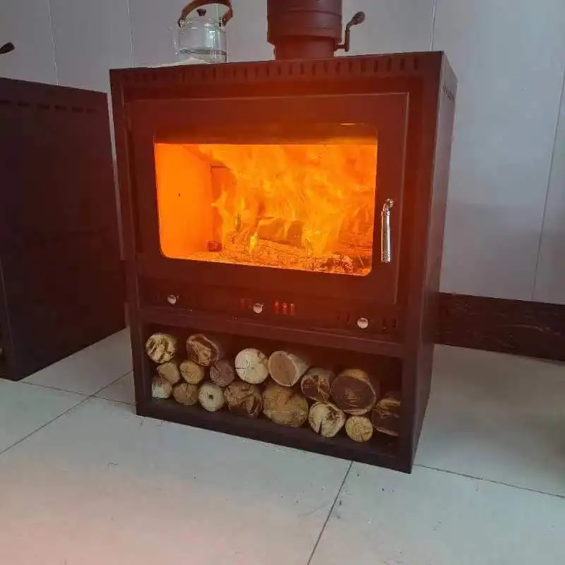 Low emission and roar of a real wood fire with freestanding wood burning stoves