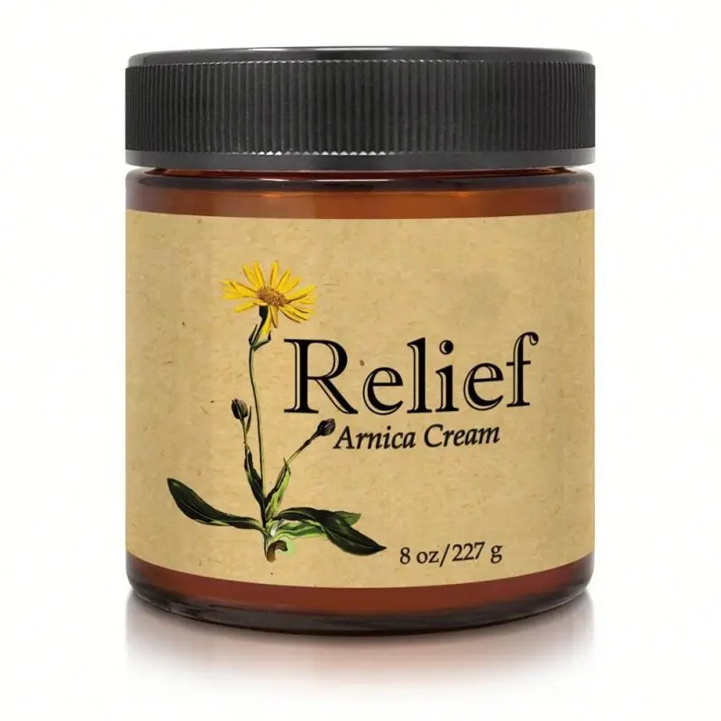 Private Label Pain Relief Arnica Cream, All Natural Massage Lotion for Sore Muscles & Stiffness