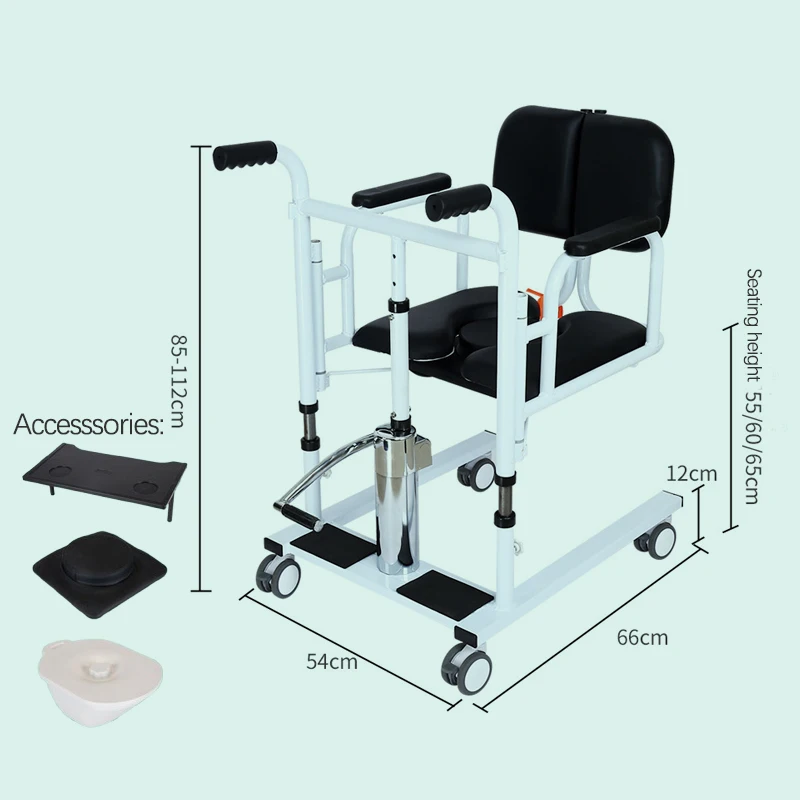 Hydraulic Lift Multi-functional Elderly Walking Aid Stand Hemiplegia Stroke Patient Convenient Rollator Walker for Disabled