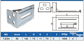 sliding gate catcher bracket adjustable door end stopper bracket