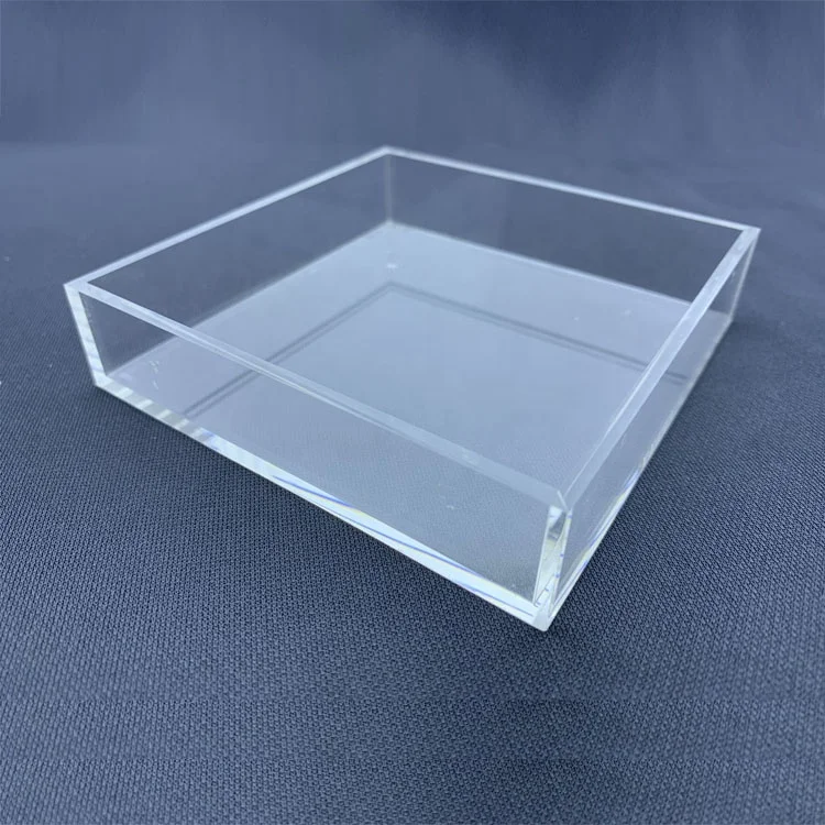 Top quality manufacture clear acrylic square tray acrylic display tray custom acrylic storage tray