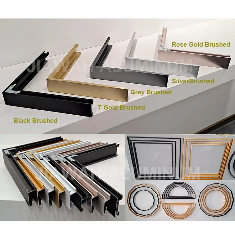 Custom Shape Wood Color Brushed Anodizing Aluminum Thin Edge MP3 Digital Photo Frame Metal Frame Picture Frames Manufacturer