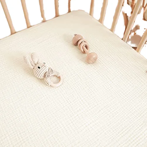 100% Cotton Fitted Crib Sheets Soft and Breathable Bedding for Boy or Girl for Standard Crib Mattress