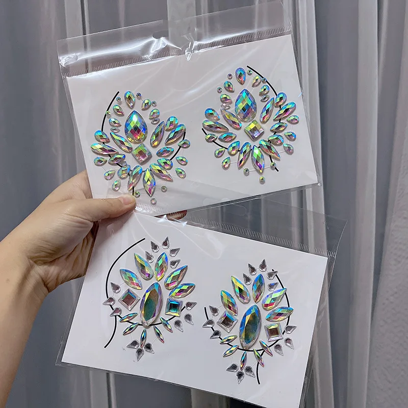 2022 New Arrival Bling Party Makeup Glitter Face paint Eye decoration Diamond Crystal Sticker (1600533484165)