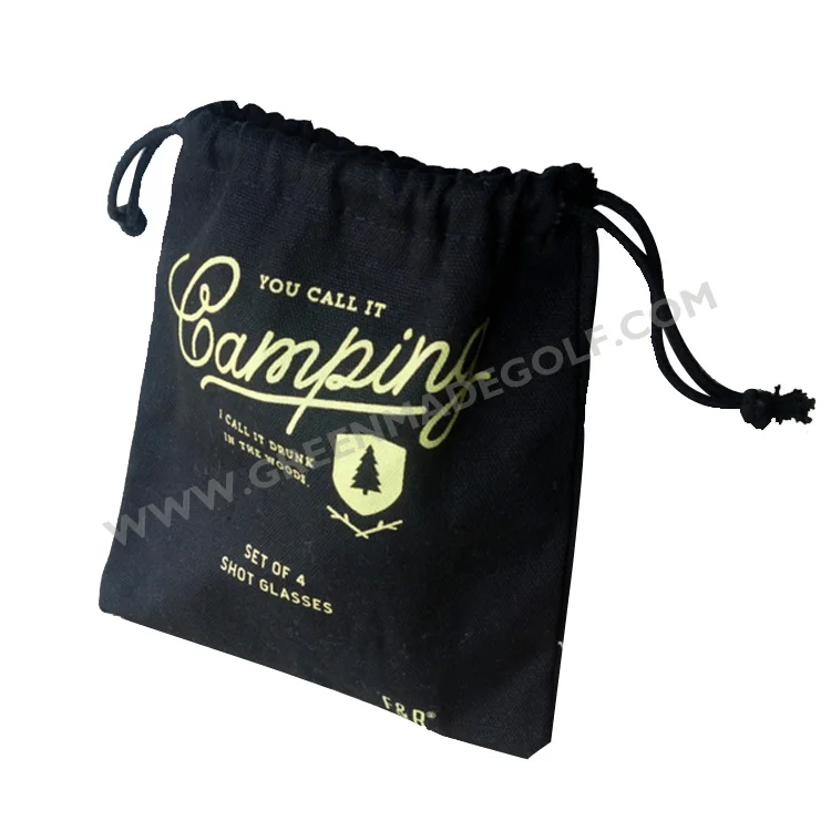 Custom Golf Tees Velvet golf Pouch Bag custom gift bags with embroidered logo