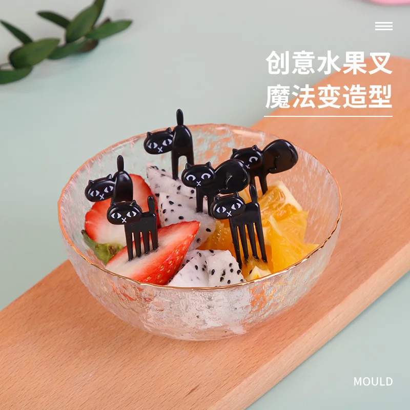 Creative elephant tiger rabbit mini plastic lunch decoration cartoon animal children fruit