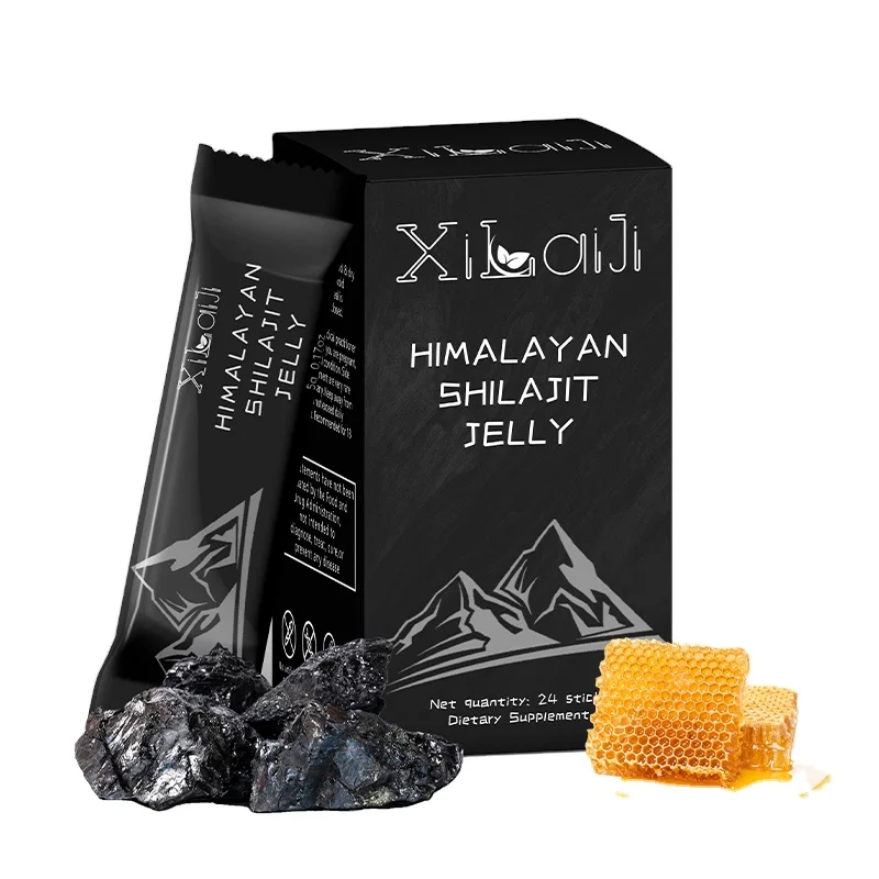 OEM ODM Private Label Pure Shilajit Resin Jelly Pure Himalayan Fulvic Acid 75% Shilajit Resin Sticks with Bee Honey