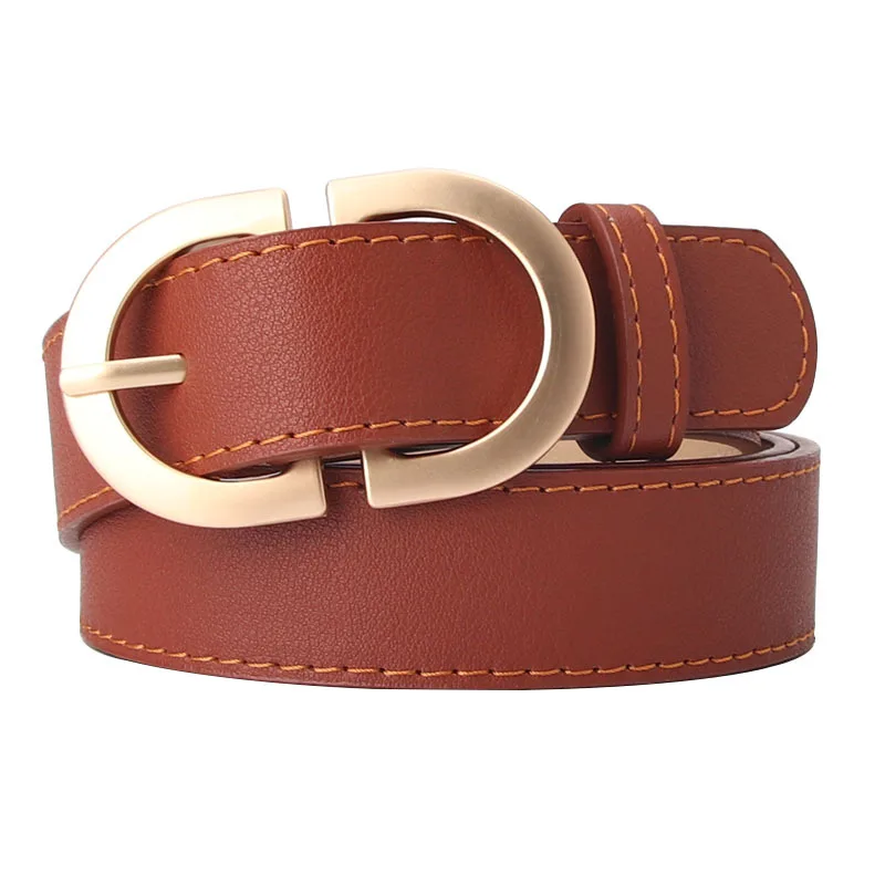 Ms. Belt Female Simple Hundred Take Jeans Belt Korean Version Of The Casual Metal Buckle Student Belt Women