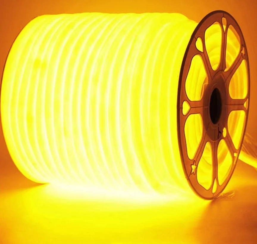 Led Neon 360 round neon led light strip 220v 120led 2835 tube led flex strip