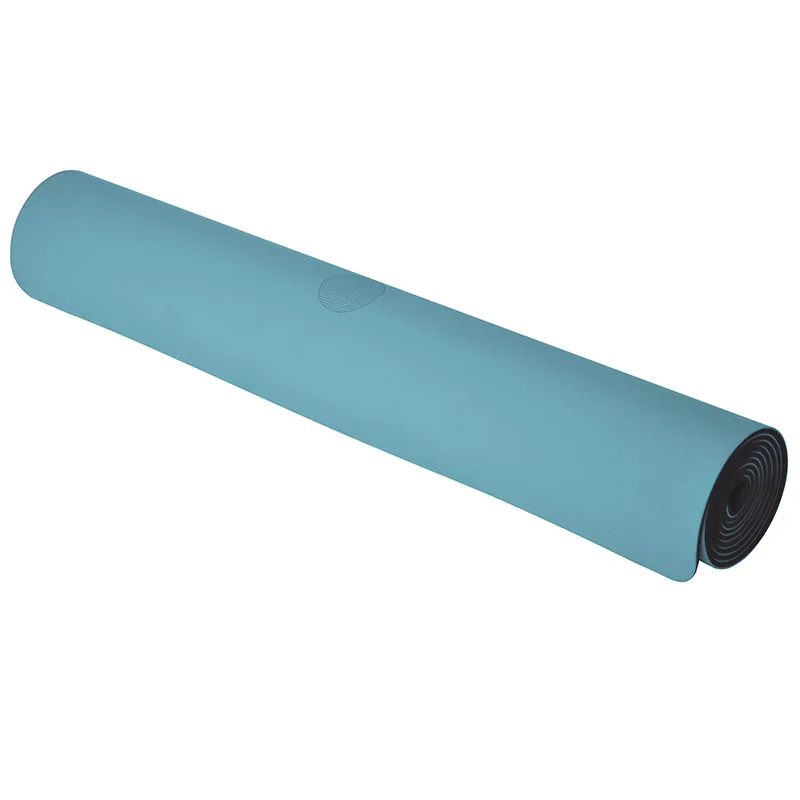 Custom made anti slip PU leather top nature fiber rubber sublimation Yoga mat