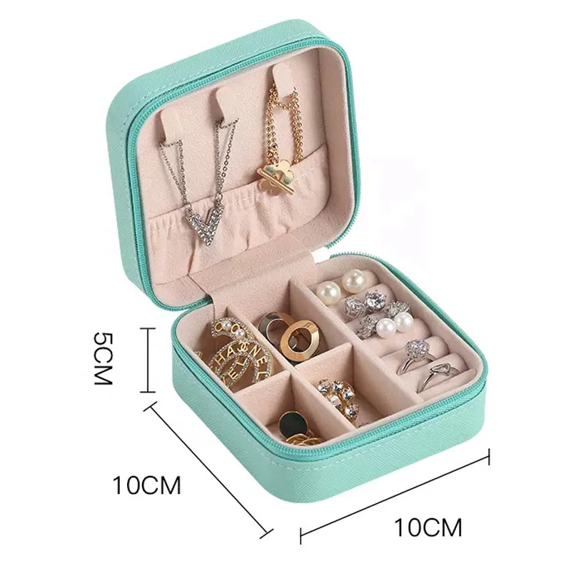 Модные портативные маленькие шкатулки для украшений дорожный органайзер сережек ожерелий колец кейс хранения Кожаная Шкатулка