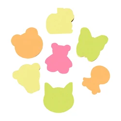 Self-adhesive Eco-friendly Cartoon Pink Yellow Color Custom Sticky Notes Cute Memo Pad