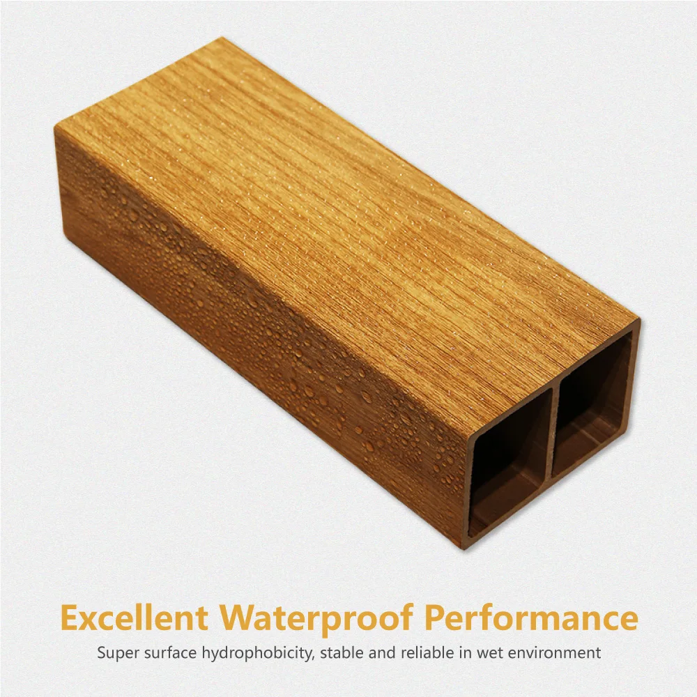 Hollow Mahogany Wood Lumber Wood Composite Timber Tube 75*50mm Best Price Building Materials