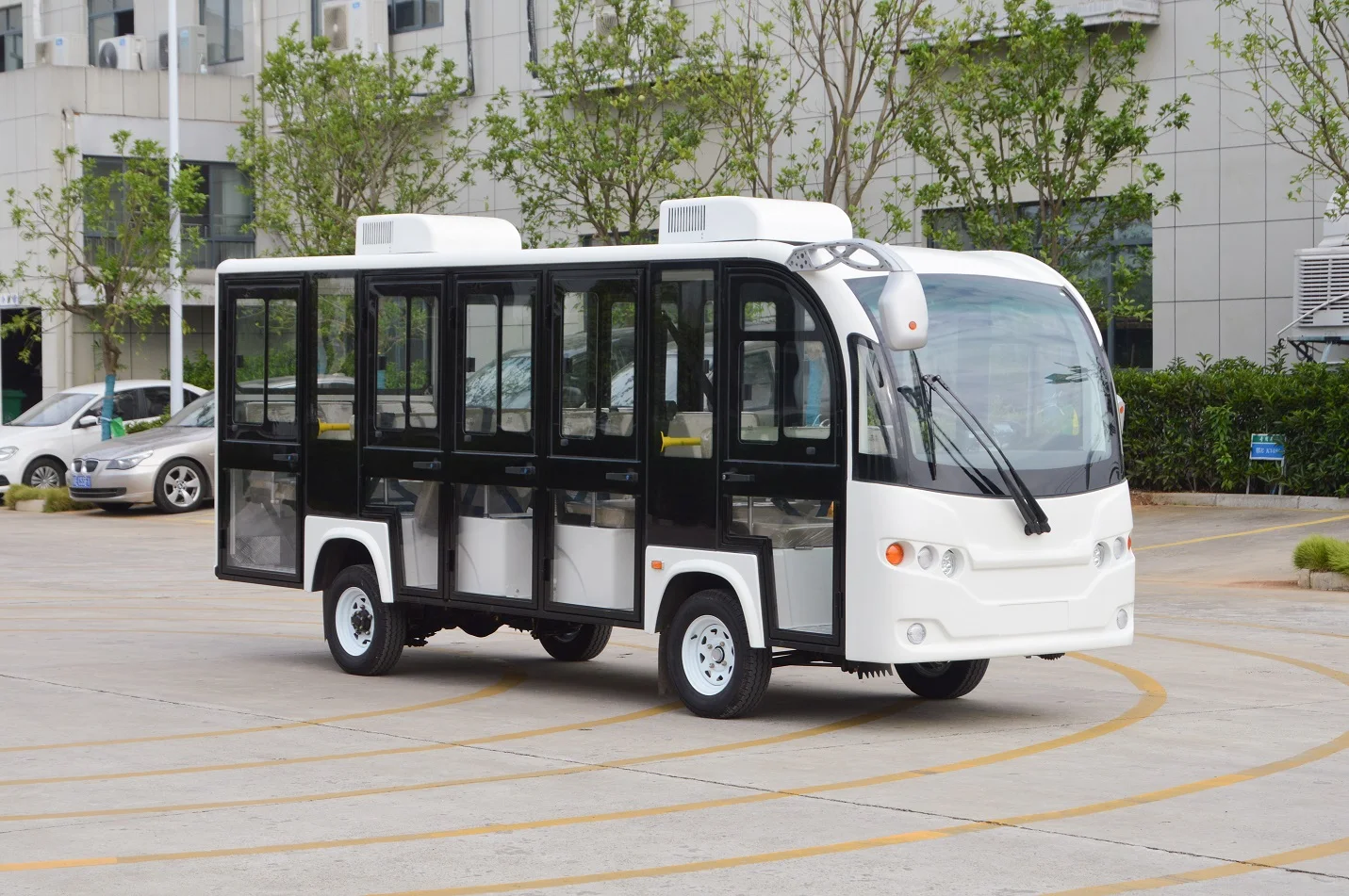 Hot selling 14 passenger electric sightseeing bus with double A/C