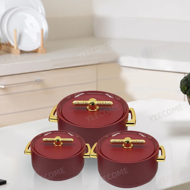 Custom Logo New Luxury Simple Style  Casseroles  1.5L 2L 2.5L   Warmer Food Containers Kitchen  Food Storage Container