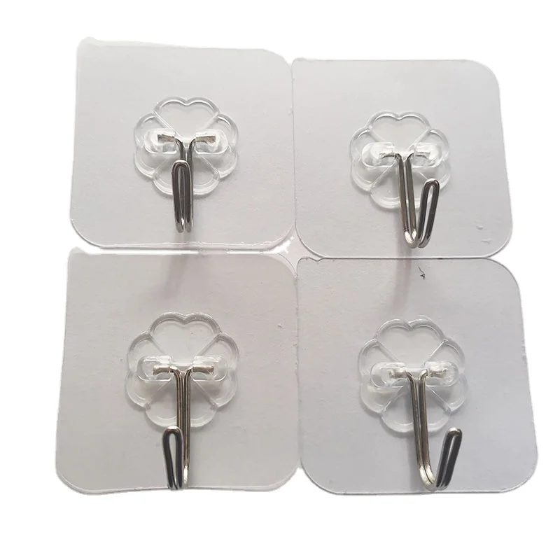 Simple Wall Hooks Adhesive Heavy Duty Waterproof  Kitchen Pack Adhesive Wall Hooks